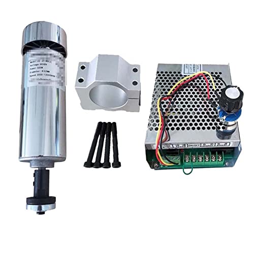 Luftgekühlte 0,5 kW. CNC Spindlemotor Winkel Mühle Kit Chuck 500 Watt Spindelmotor/Stromversorgung Government Gouverneur for Gravur Für Gravieren/Fräsen(Package 5) von DMETE