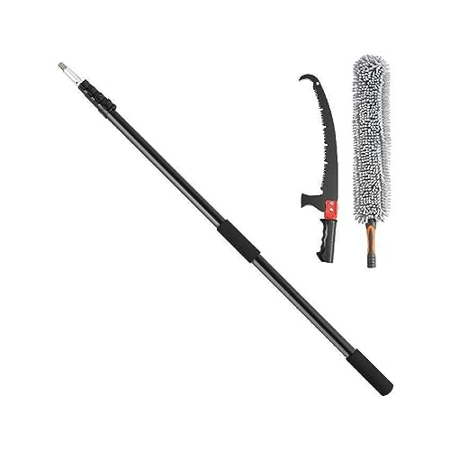 Manuelle Hochentaster, ausziehbare Baumschere, scharfe Stahlklinge for Trimmen hoher Äste, mit leichtem Griff aus Aluminiumlegierung Heimwerkerbedarf(8m Double Hooks) von DMETE