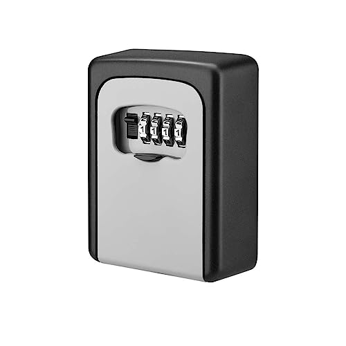 Passwortschloss-Aufbewahrungsbox, for den Außenbereich, wetterfest, zur Wandmontage, aus Metall, for Aufhängen von Schlüsseltresoren for Zuhause Wohnungsmakler Ersatz(1PCS A1) von DMETE