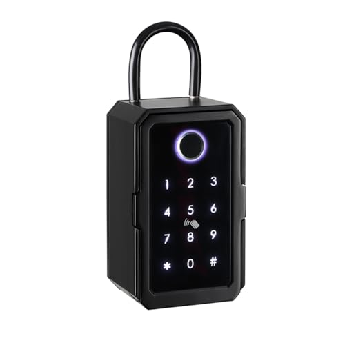 Schlüsselsafe Tuya TTLOCK Smart Key Box Finrabdruck App Romote Key Lockbox Sicherheit Digitale Intellinte Schlüsselsicherheit Wohnungsmakler Ersatz(Noir) von DMETE