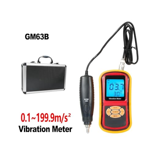 Schwingungsanalysator, Vibrationsmessrät Visuelle LCD-Anzei Messwert und Status GM63B for den Langzeitbrauch(GM63B-N) von DMETE