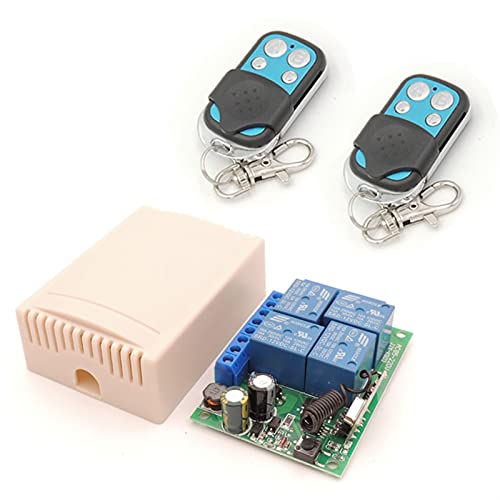 Toröffnungssatz, AC 10. AMP 220. 0W 4CH 433M. HZ RF-Fernbedienungsschalter Wireless Relay-Empfänger-Controller for Garage Tür LED Birne(1RC 2B) von DMETE