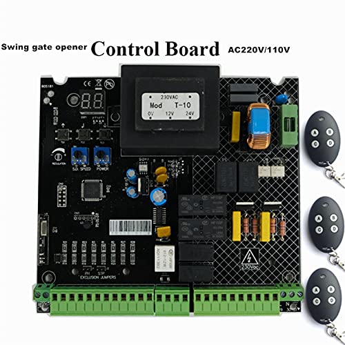Toröffnungssatz, Verwenden Sie 220 110. AC PCB Board der automatischen Doppelarme Swing Gate Opener Control Board Panel Motherboard-Karte(1 board and 3 remote) von DMETE