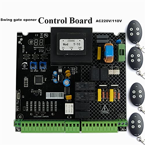 Toröffnungssatz, Verwenden Sie 220 110. AC PCB Board der automatischen Doppelarme Swing Gate Opener Control Board Panel Motherboard-Karte(1 board and 4 remote) von DMETE