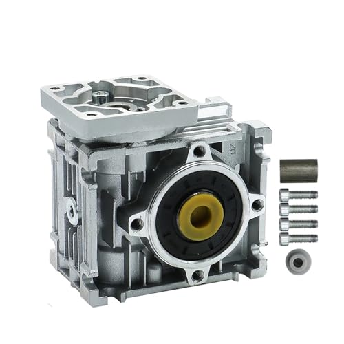 Untersetzungsgetriebe, 5:1 bis 80:1 Schneckentriebe NMRV030 triebe mit Drehmoment Eingang 8 mm 11 mm Ausgang 14 mm mit 60 mm Flansch for 23 Motoren(Ratio30,60X60 for NEMA23) von DMETE