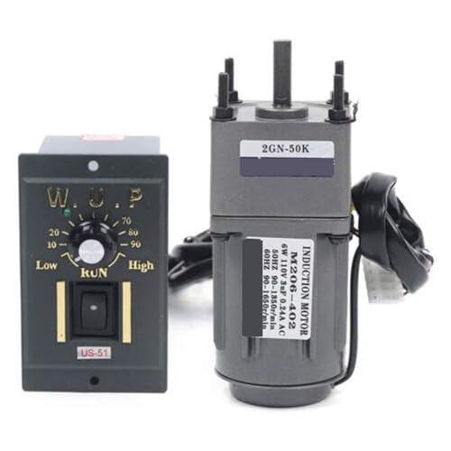 Untersetzungsgetriebe, 6W 6.9RPM-415RPM AC Gear Reducer Motor 2IK6GN-C 2GN15K With Speed Regulator Adjustable Speed CW CCW Single-Phase Motor(2GN5K a set) von DMETE