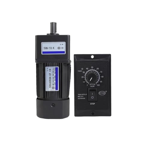 Untersetzungsgetriebe, Variable Speed Motor With Reduction Box 5GN, 5RK40GN-CF 450-6.9RPM 220 40W AC, Reversible Gear 1:3-1:180(13.5rpm 100-1) von DMETE