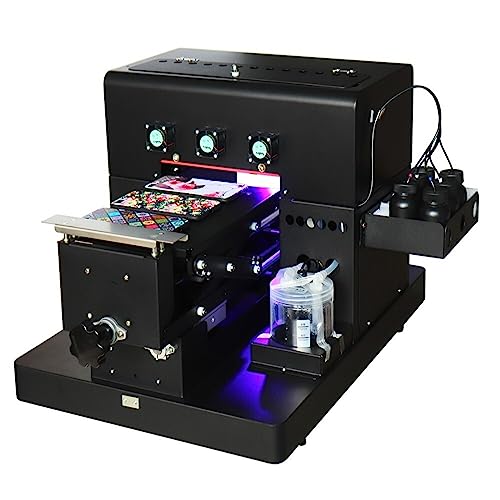 Upgrade Drucker Flachbett A4 UV Drucker UV Flachbettdruckmaschine mit ACRO RIP Software for Telefon Fall Metall Glas Holz Für den täglichen Gebrauch zu Hause von DMETE
