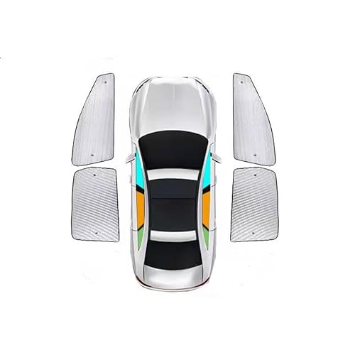 DMFCJQ Auto Faltbarer Sonnenschutz für Jeep Compass (2018+), Sonnenschutz Frontscheibe Innen, Frontscheibenabdeckung, UV- Und Hitzeschutz, Aluminiumfolie Plane Faltbar, Zubehör,Four-Side von DMFCJQ