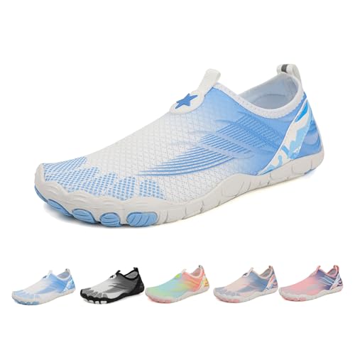 DMJHJY Erdungsschuhe, Erdungsschuhe mit Kupfer, Barfußschuhe, Wanderschuhe Wasserdichtes Trail Running für Frauen Männer (Weiß,42) von DMJHJY