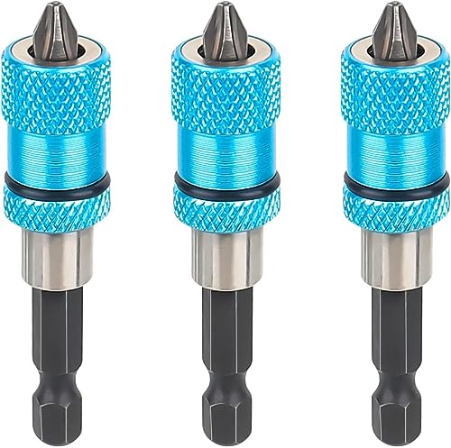 3Stück Trockenbau Bit Set, Magnetisch Schnellwechsel Bithalter, 1/4-Zoll Schraubvorsatz, Trockenbauschrauber Aufsatz, Trockenbau Werkzeug für Akku-Schrauber, Hand-Bohrmaschinen von DMJJSD