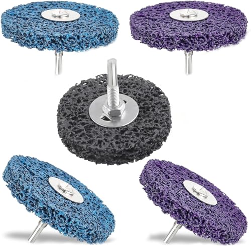 5 Stück CSD Scheibe 100mm, CBS Reinigungsscheibe Grobreinigungsscheibe CBS Schleifscheibe Schleifscheiben für Winkelschleifer von Farbe, Rostschweißnähten, Oxidation Reinigen & Entfernen von DMJJSD