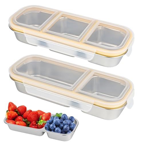DMJJSD Snackbox mit Fächern, Edelstahl Bento Box, Wiederverwendbare Frischhaltedosen mit luftdichtem Deckel für Erwachsene Sponsored DMJJSD Snackbox mit Fächern, Edelstahl Bento Box, Wiederverwendbare Frischhaltedosen mit luftdichtem Deckel für Erwachsene Sponsored von DMJJSD