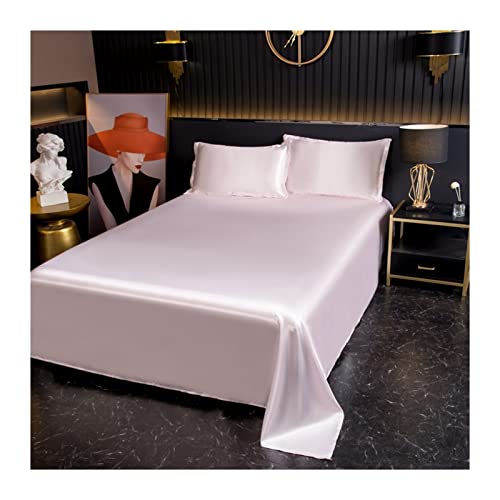 DMKD Bettlaken ohne Gummizug in 100% Polyester-Mikrofaser Betttuch Haustuch ohne Gummi Glatt und Weich Laken viele Farben und Größen (Color : Light Jade, Size : Flat Sheet 230x250cm) von DMKD