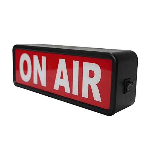 DMKYDM ON AIR Signs Light, Studio LED beleuchtet, dekorativ, einfacher einfacher EIN/AUS-Schalter, für die Aufnahme von Radio Bar Pub Dekoration… (Schwarz) von DMKYDM
