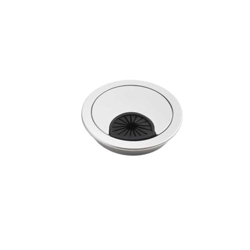 DMLAYHP Kabeldurchführung 8 Stück Schreibtisch-Lochabdeckung, abnehmbar, rostfrei, for Bürotisch, Kabeldurchführung, 53 mm, Schwarz(53mm Silver) von DMLAYHP