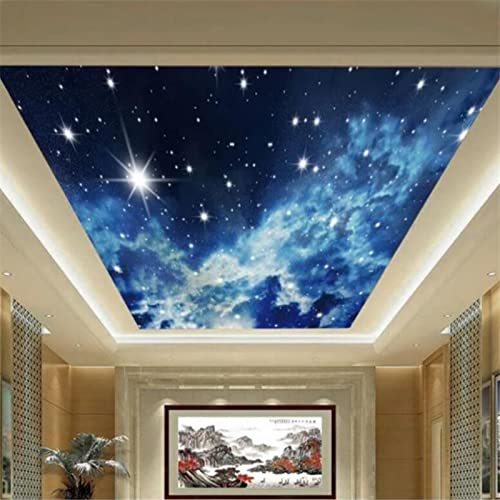 DMLEF Decke 3d Tapete PVC selbstklebendes Dach Wandbild Sternenhimmel abstrakte Galaxie Wohnzimmer Schlafzimmer Dekoration Aufkleber Kunst von DMLEF