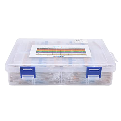 1450pcs Metall Film Widerstand Kit Diverse Werte 1/4W Stabile elektrische Verbindung DIY anwendbare Ingenieure Legierung von DMLENGOIN