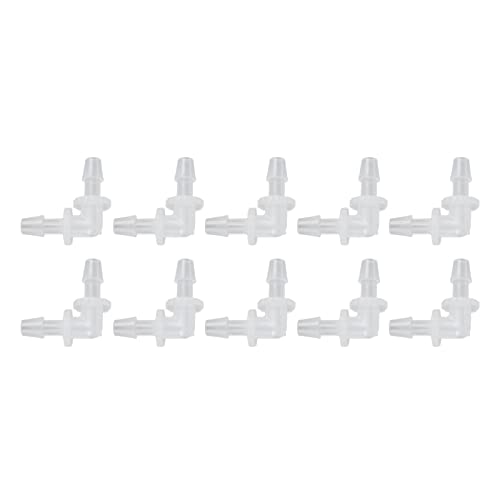DMLENGOIN 90 -Grad -Steckeradapter L Form des Ellbogenschlauchgelenks gleichermaßen Plastikbeschläge für Pumpe und Silikonrohre (4.8mm) von DMLENGOIN