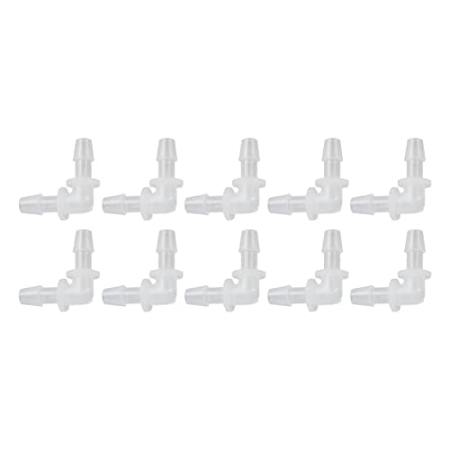 DMLENGOIN 90 -Grad -Steckeradapter L Form des Ellbogenschlauchgelenks gleichermaßen Plastikbeschläge für Pumpe und Silikonrohre (6.4mm) von DMLENGOIN