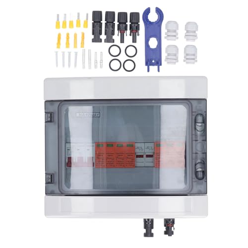 DMLENGOIN PV Solar Combiner Box 2 Strings IP65 Solar Combiner Box mit Abschnitt und Leistungsschalter 15a (DC500V) von DMLENGOIN