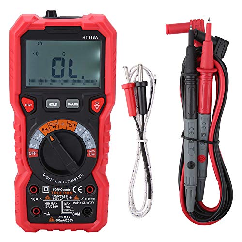 HT118A Handheld Digital Multimeter AC/DC Volt AMP OHM -Kapazität Hz Temp Tester mit Taschenlampe von DMLENGOIN