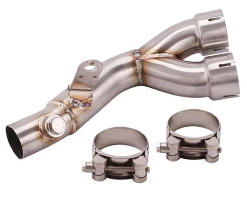 DMLHL Endschalldämpfer Motorradauspuff-Mittelverbindungsrohr Aus Edelstahl, Auspuff-Dauerteile Für Y&amaha YZF R6 1998-2023(Type E 2006-2019) von DMLHL