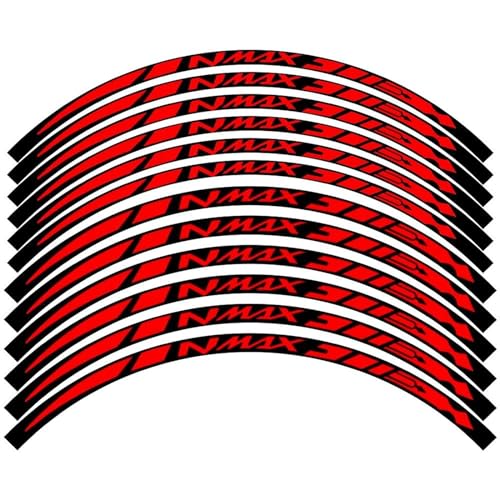 DMLHL Modifikationsaufkleber Motorrad-Felgenaufkleber Sportliche Felgenrandaufkleber Felgenstreifen Reflektierende Folie Für Y&amaha NMAX125 Nmax155 Nmax160(Style 3) von DMLHL