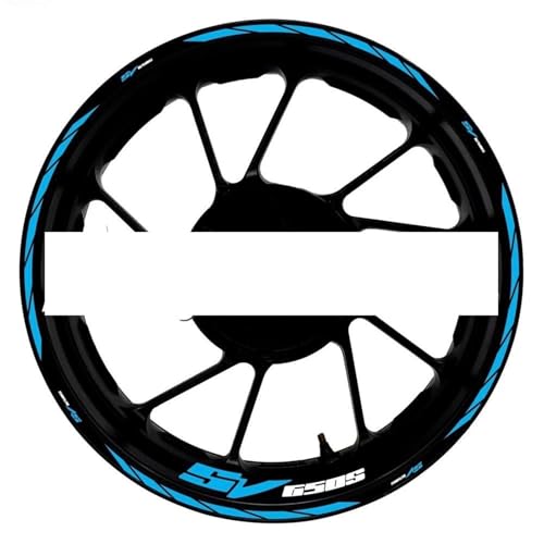 DMLHL Modifikationsaufkleber Motorrad-Radaufkleber Sportliche Radrandaufkleber Radstreifen-Reflexfolie Für Suzuki SV650S SV650 S(Style 5) von DMLHL
