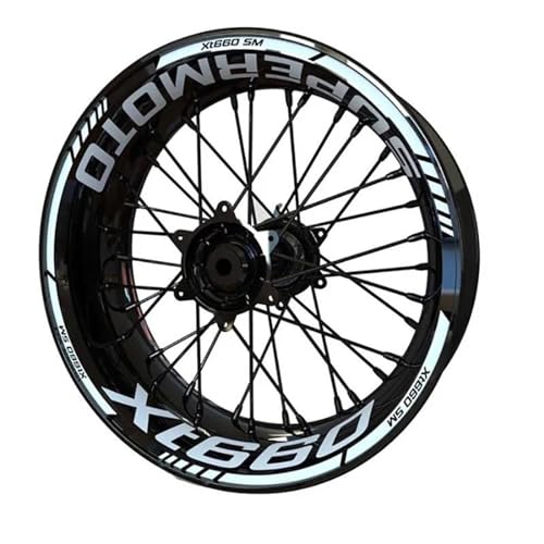 DMLHL Modifikationsaufkleber Motorradzubehör Radaufkleber Reflektierende Felgenaufkleber Für Motorräder wasserdichte Aufkleber Für Y&amaha Xt660 Xt 660(Style 2) von DMLHL