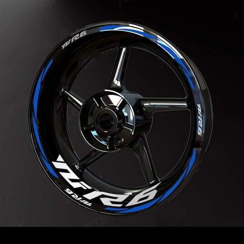 DMLHL Modifikationsaufkleber Motorradzubehör Radaufkleber Reflektierende Felgenaufkleber Für Motorräder wasserdichte Aufkleber Für Y&amaha YZF R6 2017-2022(Style 4) von DMLHL