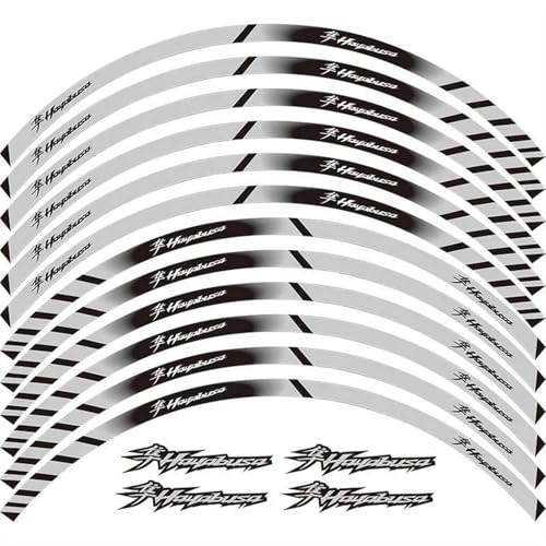 DMLHL Modifikationsaufkleber Reflektierende Motorrad-Felgenstreifenaufkleber Felgenrandaufkleber 1 Set Für Suzuki Für Hayabusa GSXR1300 GSX1300R GSXR1300R(Style 1) von DMLHL