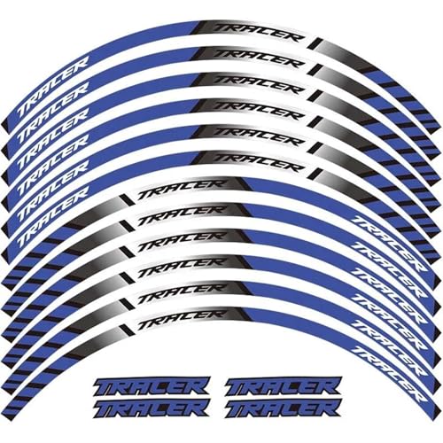 DMLHL Modifikationsaufkleber Reflektierende Motorrad-Felgenstreifenaufkleber Felgenrandaufkleber Für Y&amaha Für Tracer 700 900 850 MT07 MT09 MT-07 MT-09(Style 1) von DMLHL