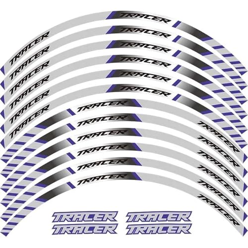 DMLHL Modifikationsaufkleber Reflektierende Motorrad-Felgenstreifenaufkleber Felgenrandaufkleber Für Y&amaha Für Tracer 700 900 850 MT07 MT09 MT-07 MT-09(Style 2) von DMLHL