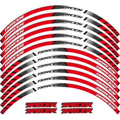 DMLHL Modifikationsaufkleber Reflektierende Motorrad-Felgenstreifenaufkleber Felgenrandaufkleber Für Y&amaha Für Tracer 700 900 850 MT07 MT09 MT-07 MT-09(Style 4) von DMLHL