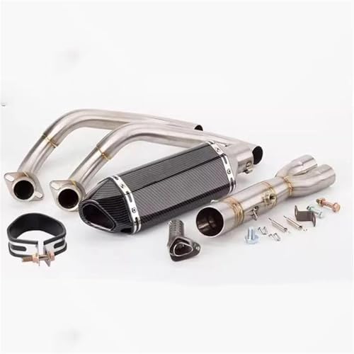 DMLHL Motorrad Auspuff Komplette Systeme Schalldämpfer Vorne Rohr Schalldämpfer Verbindung Rohr Für Y&amaha MT-07(Style 4) von DMLHL
