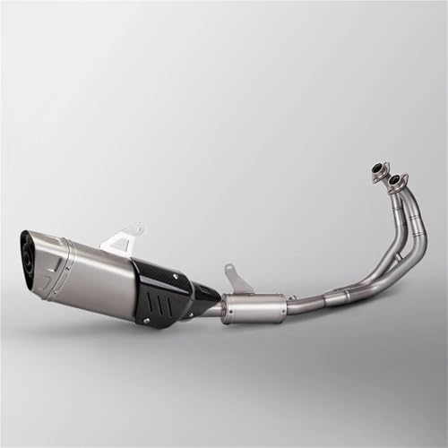 DMLHL Motorrad Leistung Volle System Ändern Vordere Rohr Abdeckung Schalldämpfer Für Y&amaha YZF R7 2021 2022 2023 2024 2025(Type-A) von DMLHL