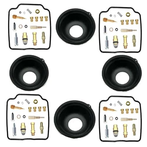 DMLHL Motorrad Vergaser Reparatur Kit Motorrad Motor Membran Dichtungen Für Y&amaha FZ 750 FZ750 1986 1987-1991 Kolbenmembran(Style 1) von DMLHL