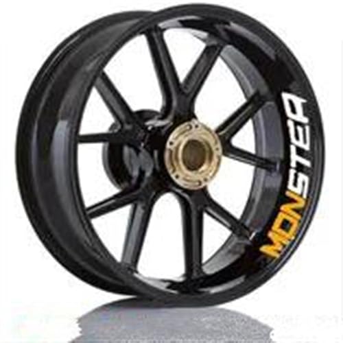 Modifikationsaufkleber Reflektierende Motorrad-Felgenstreifenaufkleber Felgenrandaufkleber Für Ducati Für Monster 695 696 796 1100 1100S 797 821 795(Style 10) von DMLHL