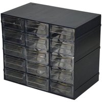 15 schubladenhalter Kommode, Lagerorganisation mit transparenten Schubladen, 100% Made in Italy, 23x14h19 cm, schwarze Farbe - Dmora 15 schubladenhalter Kommode, Lagerorganisation mit transparenten Schubladen, 100% Made in Italy, 23x14h19 cm, schwarze Farbe - Dmora von DMORA