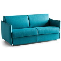 2-Sitzer Schlafsofa Pamela, Schlafsofa fürs Wohnzimmer, gepolstert, abnehmbar, 100 % Made in Italy-Qualität, 180x95 h90 cm, Hellblau - Dmora von DMORA