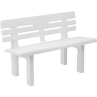 Außenbank Marinella, Monoblock-Gartenbank, Außenbank, 100 % Made in Italy, 110 x 52 x 71 cm, Weiß, mit verstärkter Verpackung - Dmora Außenbank Marinella, Monoblock-Gartenbank, Außenbank, 100 % Made in Italy, 110 x 52 x 71 cm, Weiß, mit verstärkter Verpackung - Dmora von DMORA