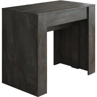 Ausziehbare Konsole Maclodio, verwandelbar in Esstisch, platzsparend und ausziehbar bis 237 cm, 90-237x76,6x90 cm, Anthrazit - Dmora von DMORA