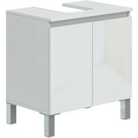 Badezimmermöbel Jerome, Badezimmerschrank, Mehrzweckschrank, Hängeschrank mit Spiegel, 60x40 h64 cm, Glänzendes Weiß - Dmora Badezimmermöbel Jerome, Badezimmerschrank, Mehrzweckschrank, Hängeschrank mit Spiegel, 60x40 h64 cm, Glänzendes Weiß - Dmora von DMORA