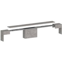 Bank Yutu, Sitzfläche für Esstisch, Einzelne ausziehbare Bank, 290x25x45 cm, Grau - Dmora Bank Yutu, Sitzfläche für Esstisch, Einzelne ausziehbare Bank, 290x25x45 cm, Grau - Dmora von DMORA