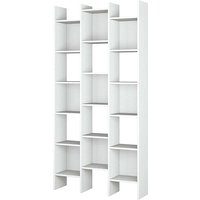 Buchhandlung Rockford, Bücherregal mit 18 Regalen, Regal mit quadratischen Fächern, Modernes Büroregal, cm 96x29h192, Weiß - Dmora Buchhandlung Rockford, Bücherregal mit 18 Regalen, Regal mit quadratischen Fächern, Modernes Büroregal, cm 96x29h192, Weiß - Dmora von DMORA