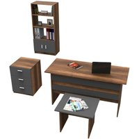Büro-Set Bosona, Studio-Komposition, Büroartikel, Schreibtisch und Schubladenset, Walnuss und Anthrazit - Dmora Büro-Set Bosona, Studio-Komposition, Büroartikel, Schreibtisch und Schubladenset, Walnuss und Anthrazit - Dmora von DMORA