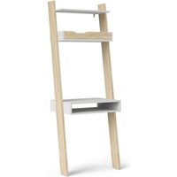Dekorativer Schreibtisch, Farbe Weiß und Eiche, 65 x 180 x 48 cm - Dmora Dekorativer Schreibtisch, Farbe Weiß und Eiche, 65 x 180 x 48 cm - Dmora von DMORA