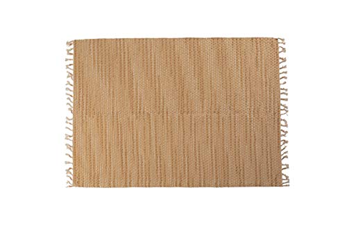 Dmora Atlanta Moderner Teppich, Kelim-Stil, 100% Baumwolle, Elfenbein, 110x60cm von Dmora