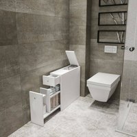 Dmora - Badezimmermöbel Galene, Badezimmerschrank, Mehrzweckschrank, Hängeschrank mit Spiegel, 20x60h55 cm, Weiß, mit verstärkter Verpackung Dmora - Badezimmermöbel Galene, Badezimmerschrank, Mehrzweckschrank, Hängeschrank mit Spiegel, 20x60h55 cm, Weiß, mit verstärkter Verpackung von DMORA